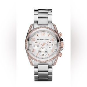 Michael Kors MK5459 Blair watch in silver and rose tones. Only worn twice.